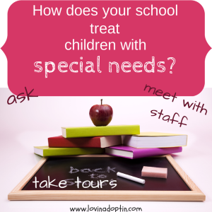 how does your school treat children w special needs